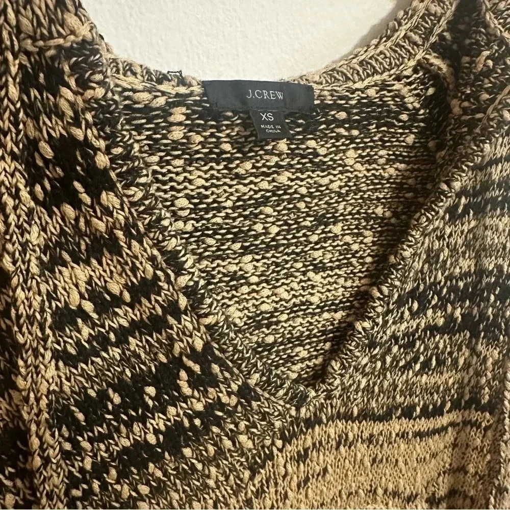J. Crew Cropped Marled Cotton Hoodie Size XS fair trade relaxed slouchy